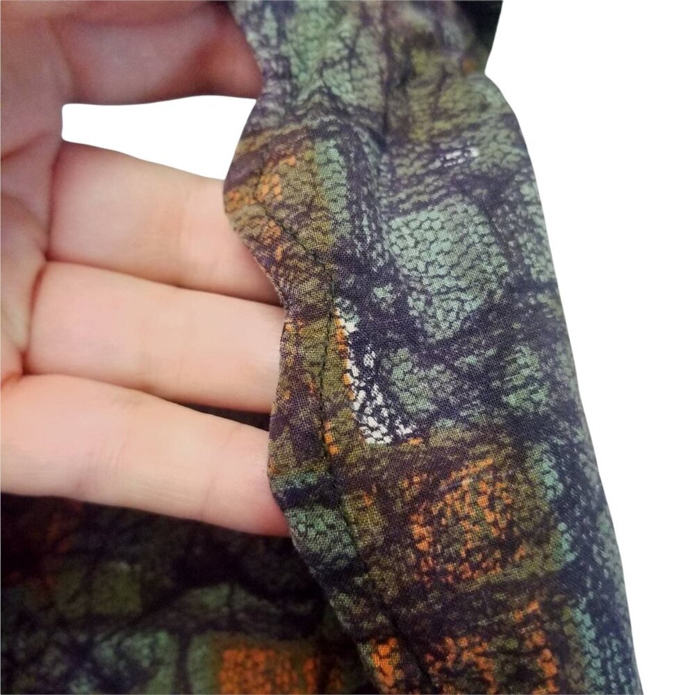Vintage 1950s Abstract Pollock Print Day Dress, Atomic MCM Midcentury Shirtwaist - Picture 8 of 11